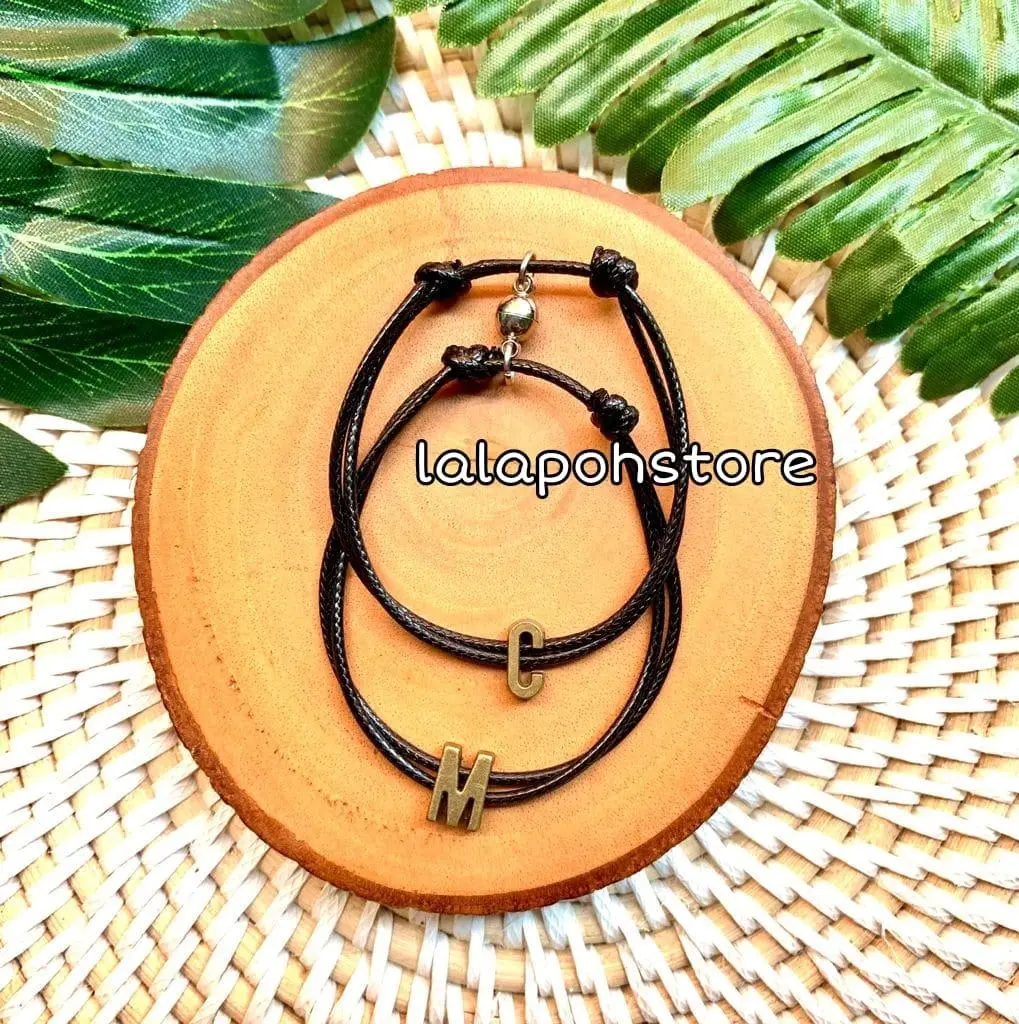 PART II GELANG COUPLE MAGNET BRONZE | GELANG INISIAL | GELANG HURUF | GELANG MURAH