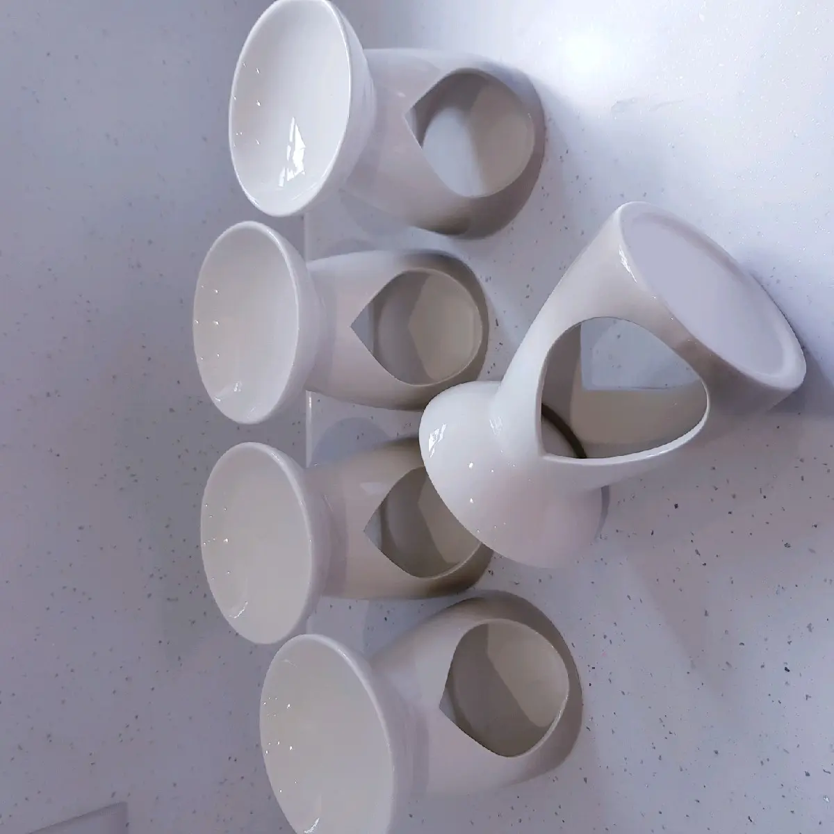 wax melt burner Tall cream and grey effect