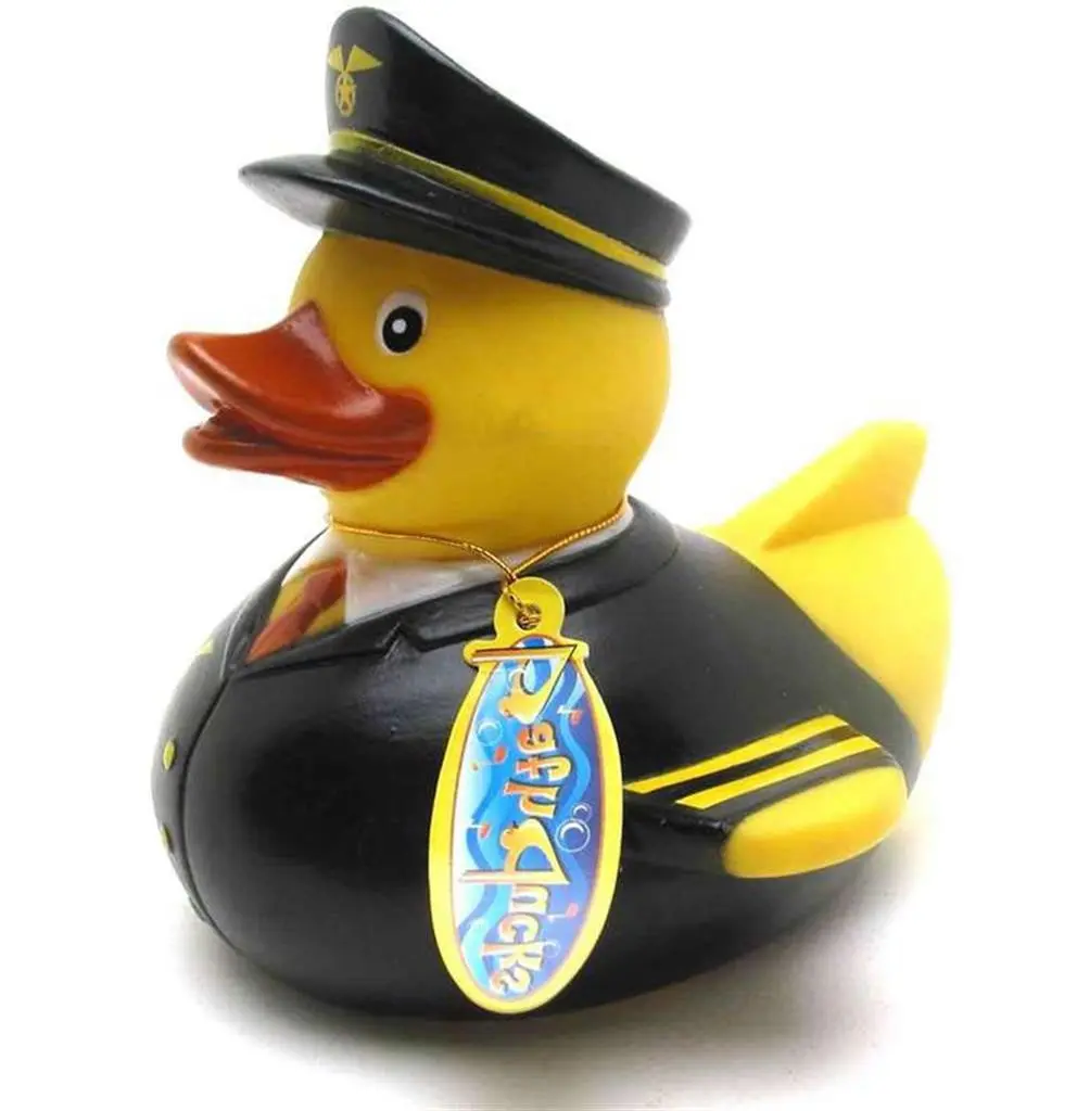 Pilot Modern Rubber Duck Novelty Bath Toys Gift - Yarto