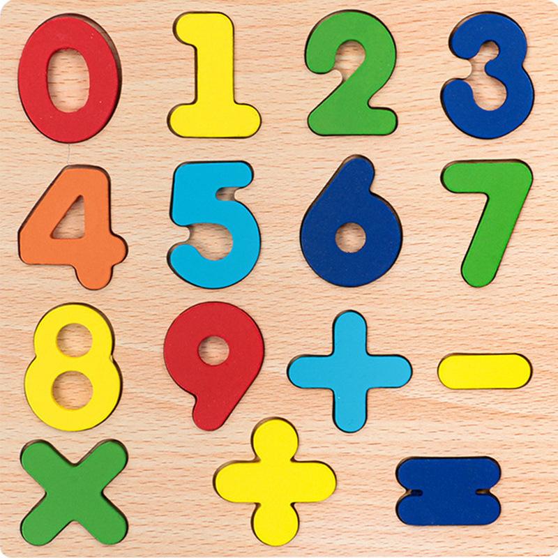 ABC Alphabet Digital Puzzle Wooden Toys Kid Number Letter shape ...