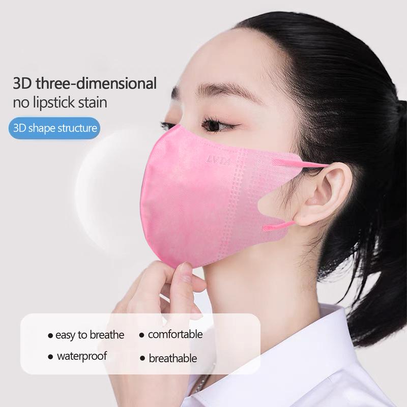 LVTA 10PCS 3D Pro Face Mask Korean style face lifting protective disposable mask