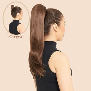 Tulip Drawstring And Clip In Straight Flick Ponytail Hair Piece