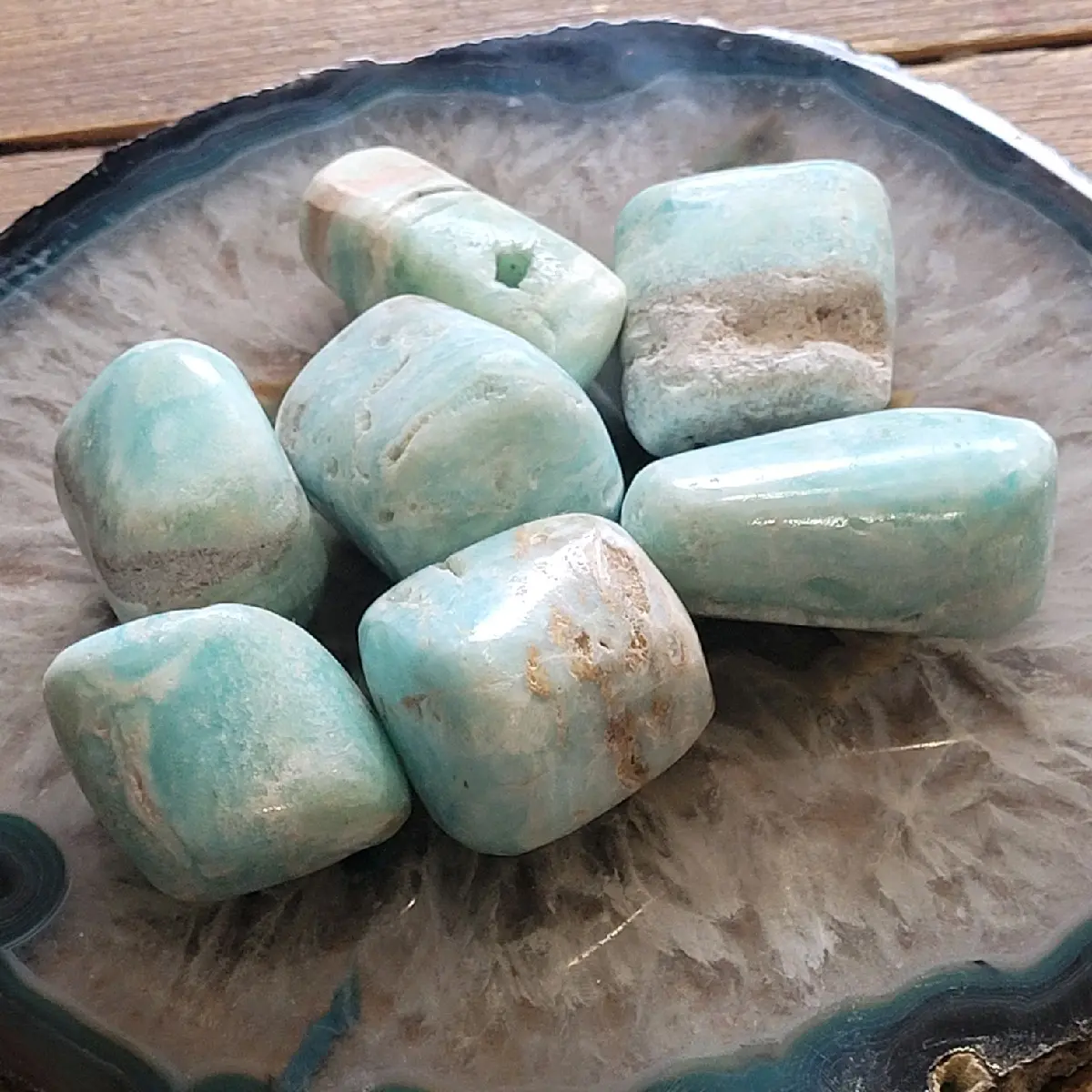 Blue Aragonite Tumblestone