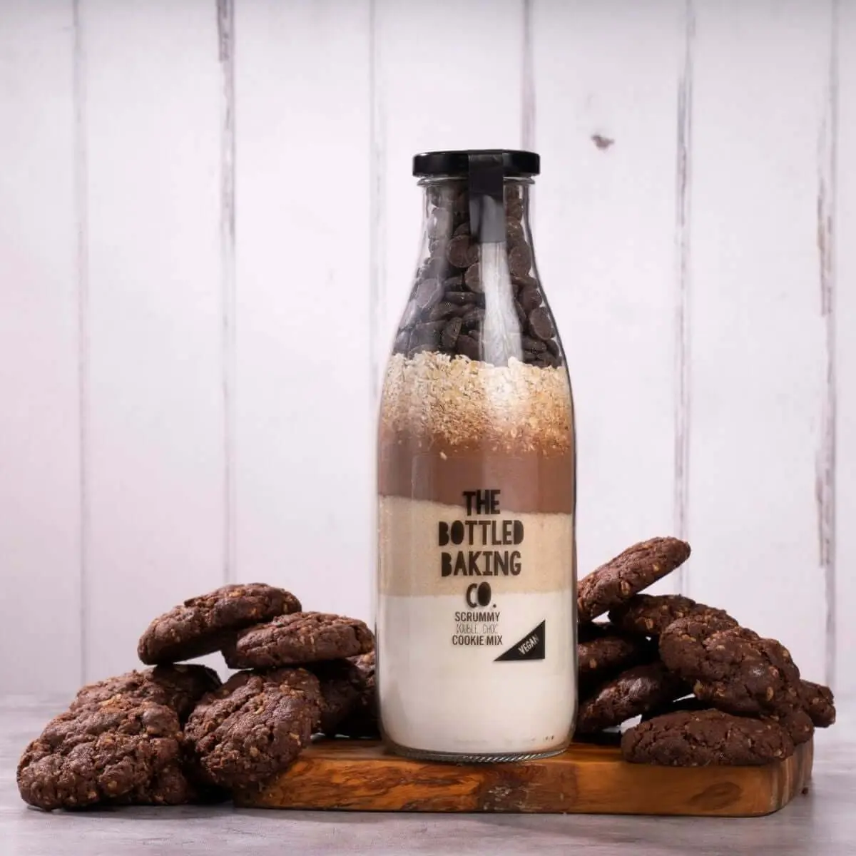 Double Choc Chip Cookie Mix in a Bottle - 750ml - Plant Based Cookie Mix