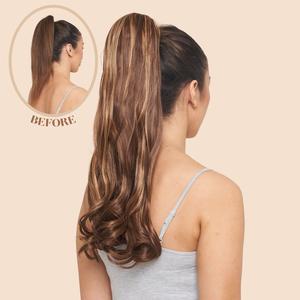 Melissa Long 26 Inch Synthetic Curly Wraparound Ponytail Hair Piece