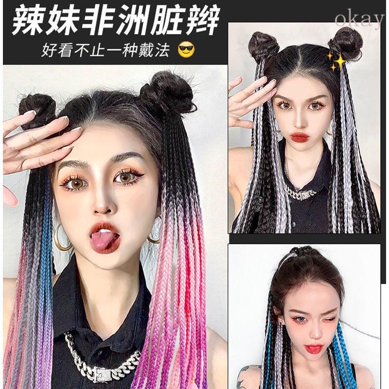 Rambut ekor kuda tenunan tangan, tocang kotor, warna matte, sutera ...