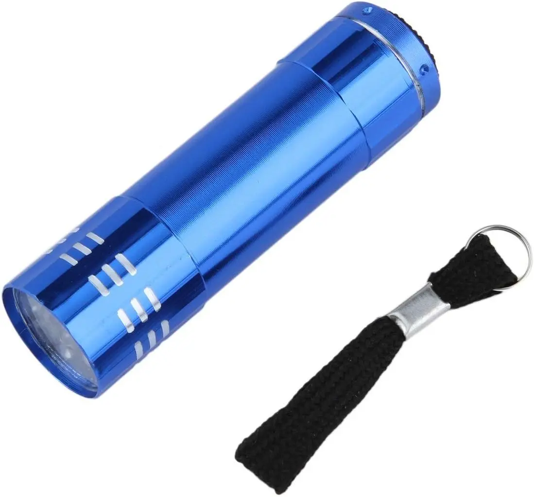 ALUMINIUM TORCH 9 LED sky blue one