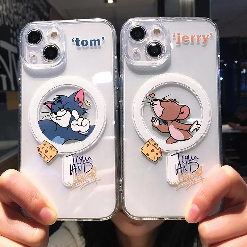 Protective Case For Cell Phone Magnetic Cat And Mouse Suitable 14promax Apple 13pro New 12 11