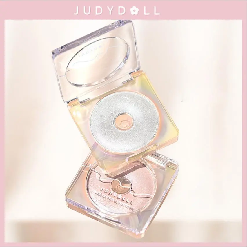 Judydoll Highlighter Powder &quot;Ring Light&quot; Monochrome Highlight 3d Diamond Shine Longlasting Waterproof Easy to Wear Face Makeup