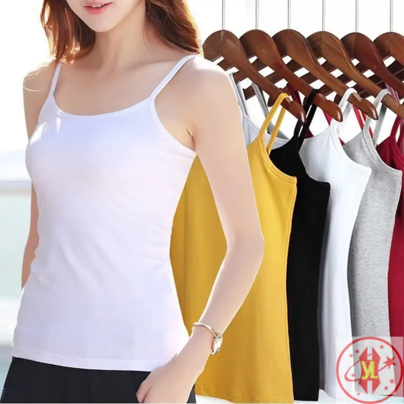 [Yun Lun💖Women's Wear] Multi-Color Small Sling Vest Women's Slim Fit Versatile Summer Women's Student Top Bottoming Shirt Womenswear Tube crop  top turtleneck  tank Lingerie Comfort Basic Minimalist Spaghetti Strap