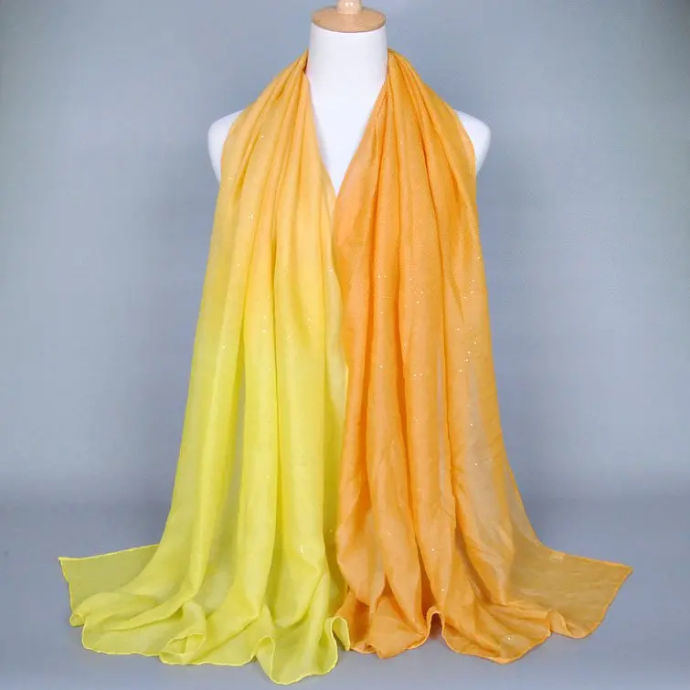 Original Brand Duotone Cotton Ombre Scarf - Yellow & Mustard for Clothes Accessories