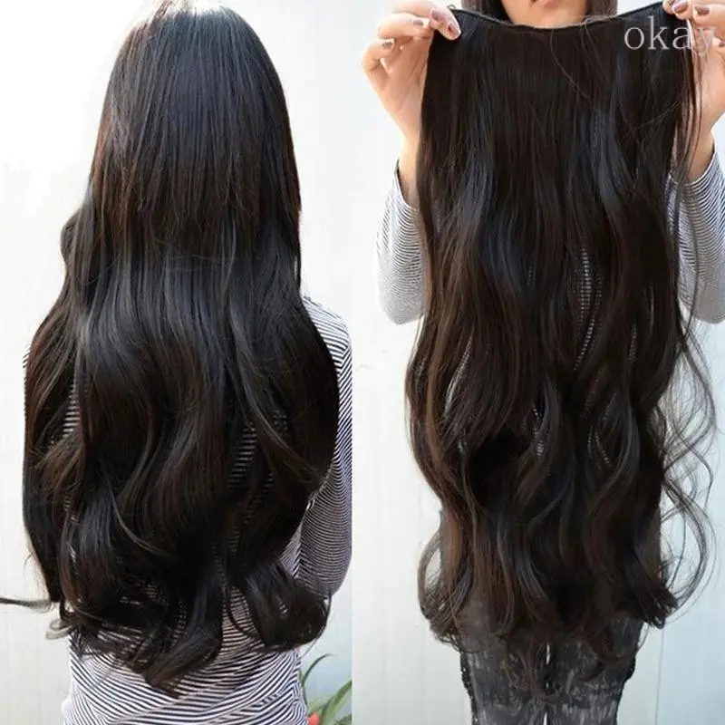 Long curly synetic h extensions, full head, sexy, wavy, clip, stylish lady, beautiful lady, naturalist wig, 3 / 4