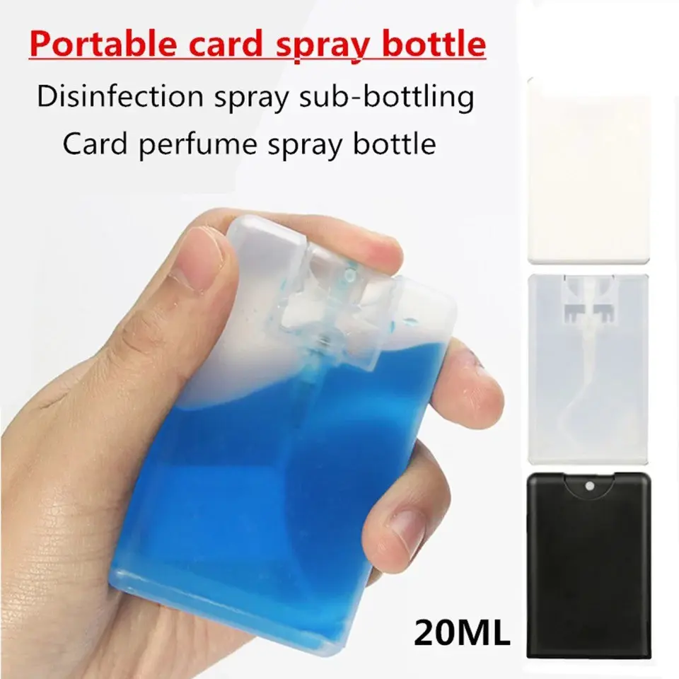 20ml Card Spray Bottle For Perfumes/Alcohol/Portable Plastic Disinfectant Bottle Travel Size /A01007