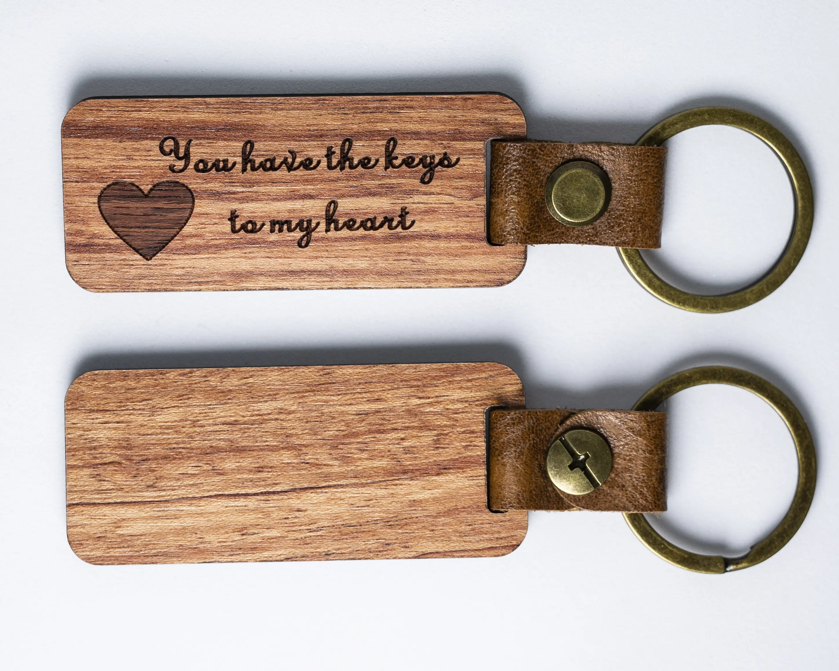Wooden Valentines Keyring